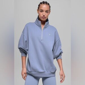 ALO Yoga Sky Blue Quarter-Zip Hoodie